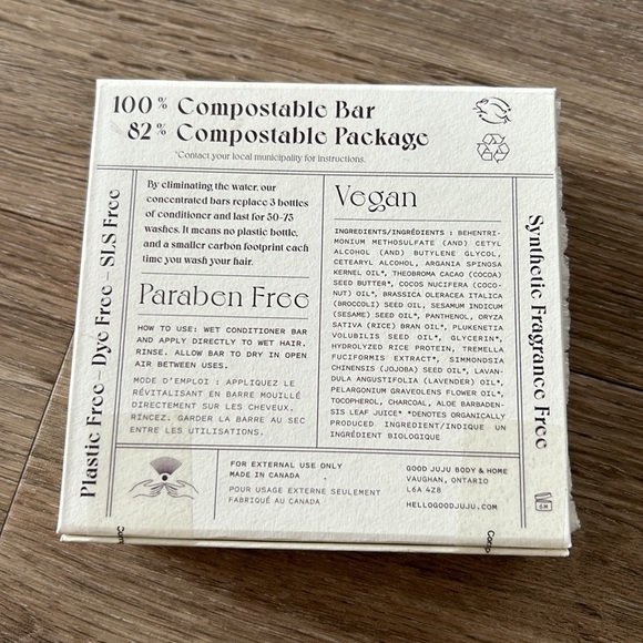 5/$20 Good Juju Conditioner Bar For Scalp Care Lavender Geranium - Picture 2 of 2